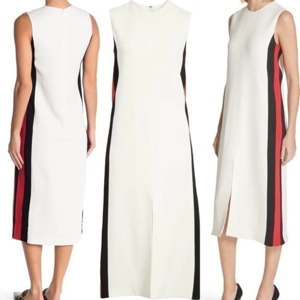 BURBERRY Collectors Runway White Stripe Midi Dress - Picture 16 of 16